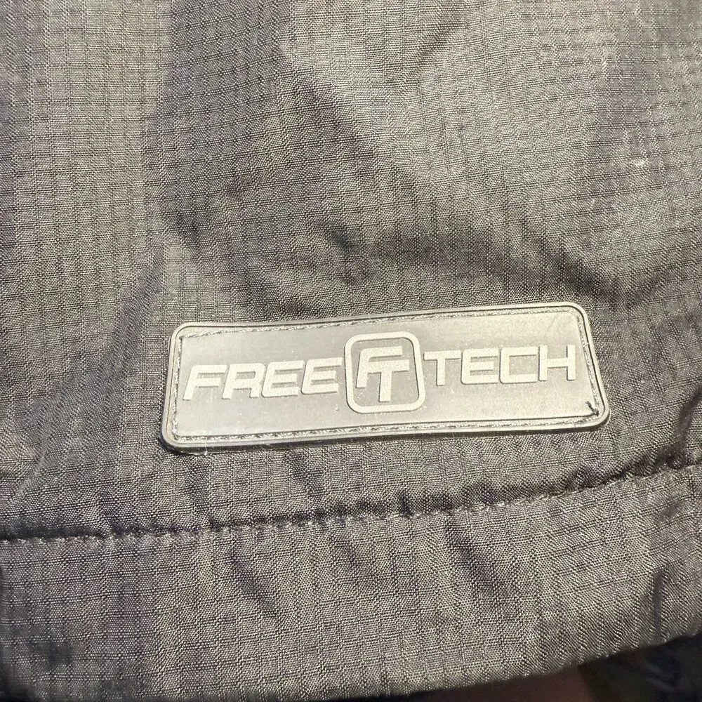 FREE TECH SOLID BLACK ZIP UP LINED JACKET 3XL (54-56) 3XXX